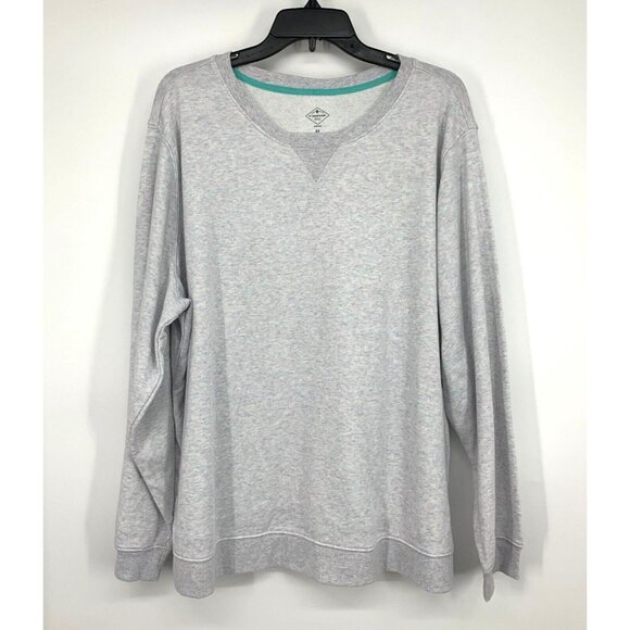 St. Johns Bay Sweatshirt Classic Gray Spacedye Pullover NWT - Picture 1 of 8
